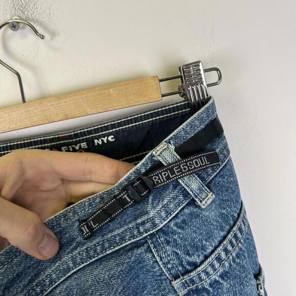 Men's T56 Triple Five Soul Denim Shorts - Classic Blue 90s - Picture 5 of 8
